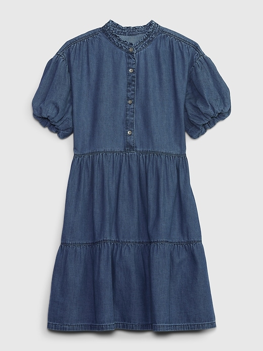 Image number 3 showing, Kids Tiered Denim Dress