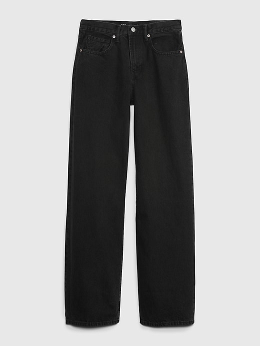 2 of 8 showing, with the color black wash of product Teen Loose Jeans