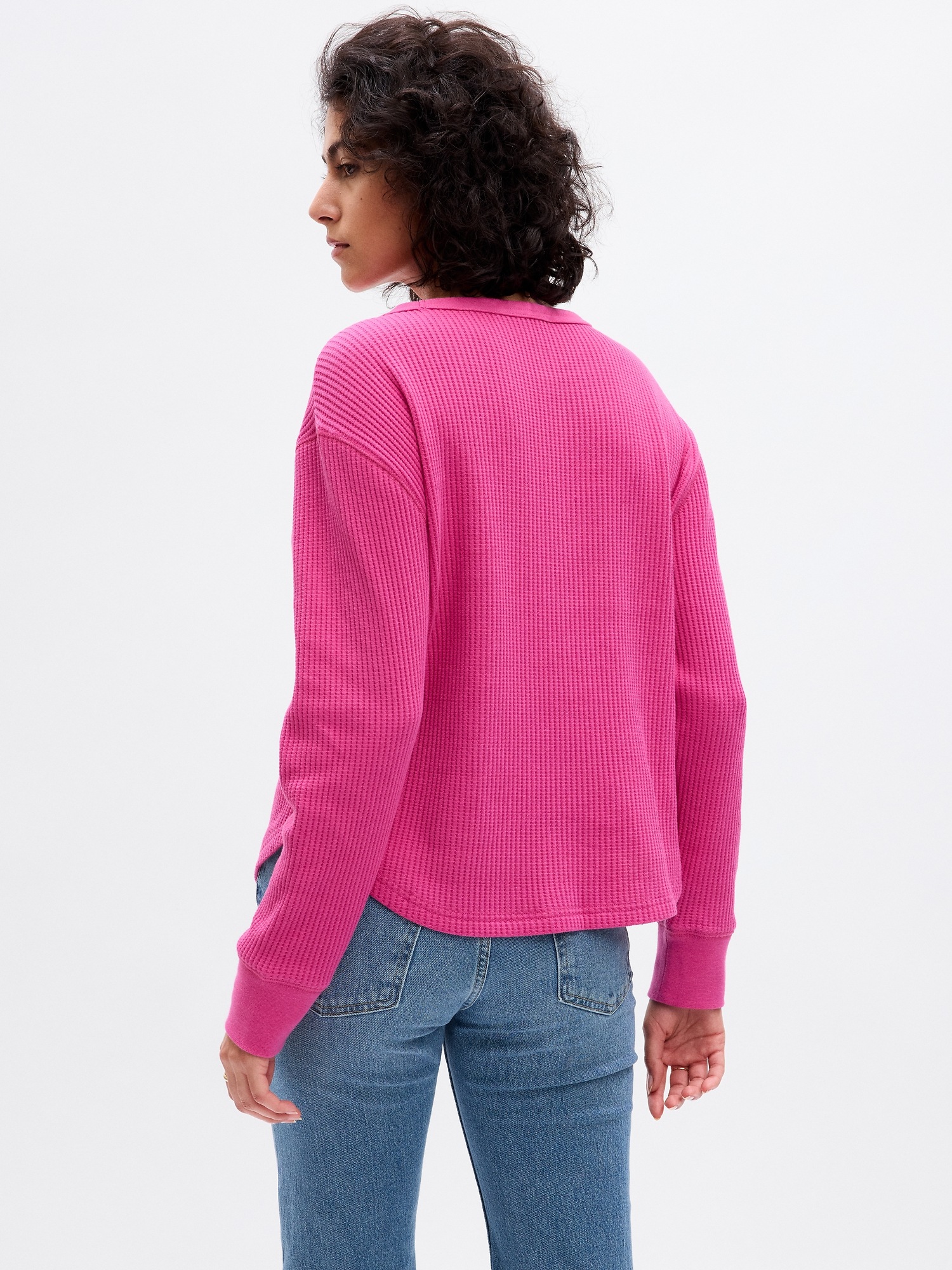 Waffle crewneck t shirt gap