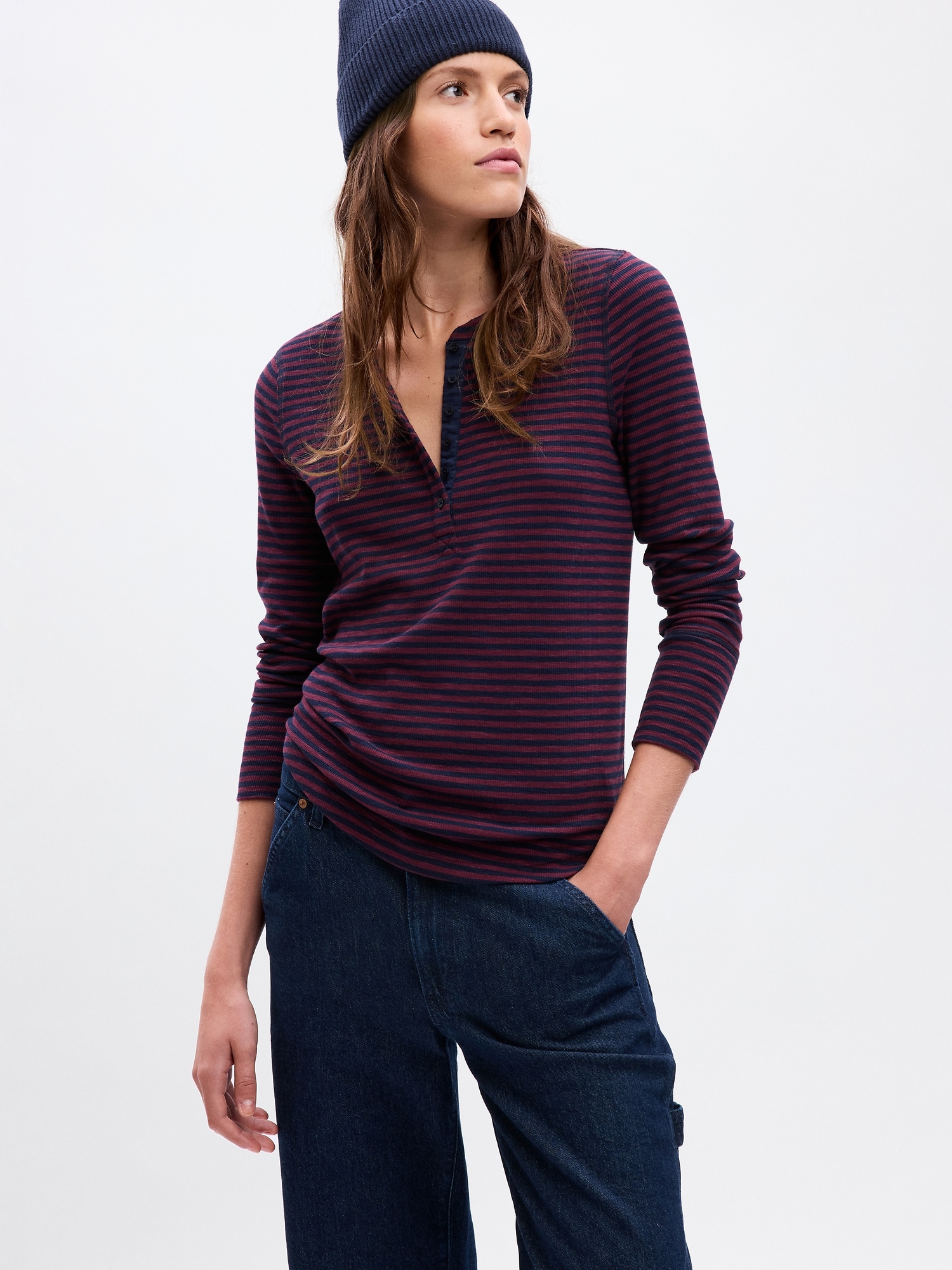 Gap Essential Rib Henley T-Shirt