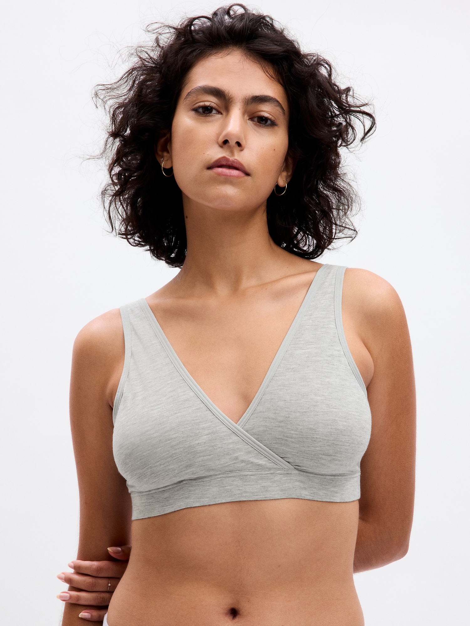 Kindred Bravely Organic Cotton Nursing & Sleep Bra (Grey Heather)