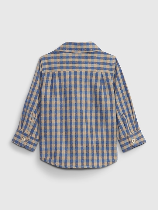 2 of 8 showing, with the color blue plaid of product Baby Plaid Shirt