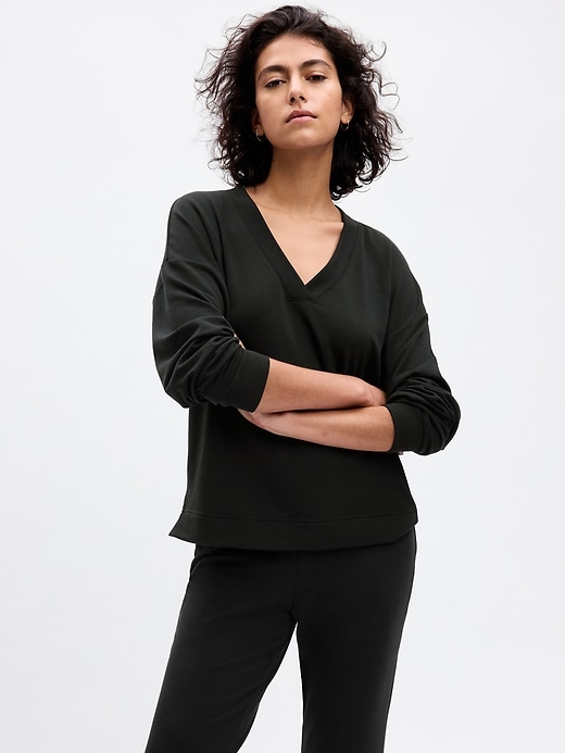 Sudaderas Cremallera Mujer Sudadera Gap Cloud Light V-Neck Para