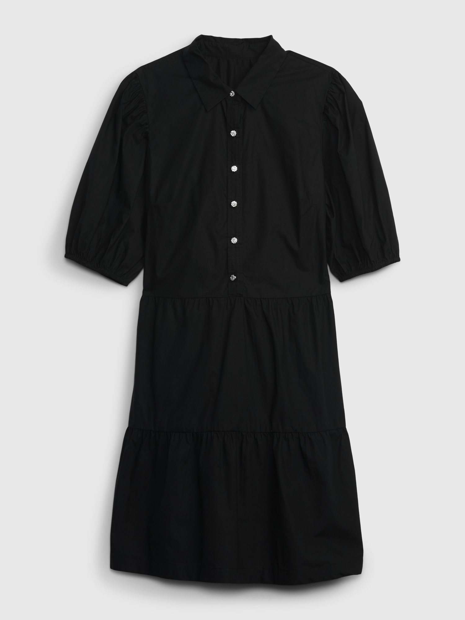 Puff Sleeve Tiered Mini Dress Gap