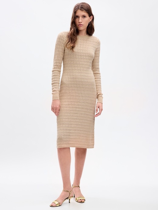 Image number 7 showing, Textured Midi Sweater Dress