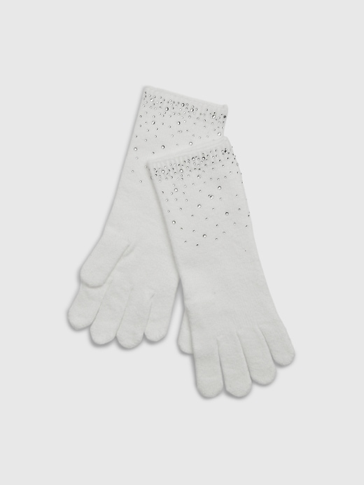1 of 8 showing, with the color carls stone beige of product Recycled Rhinestone Gloves