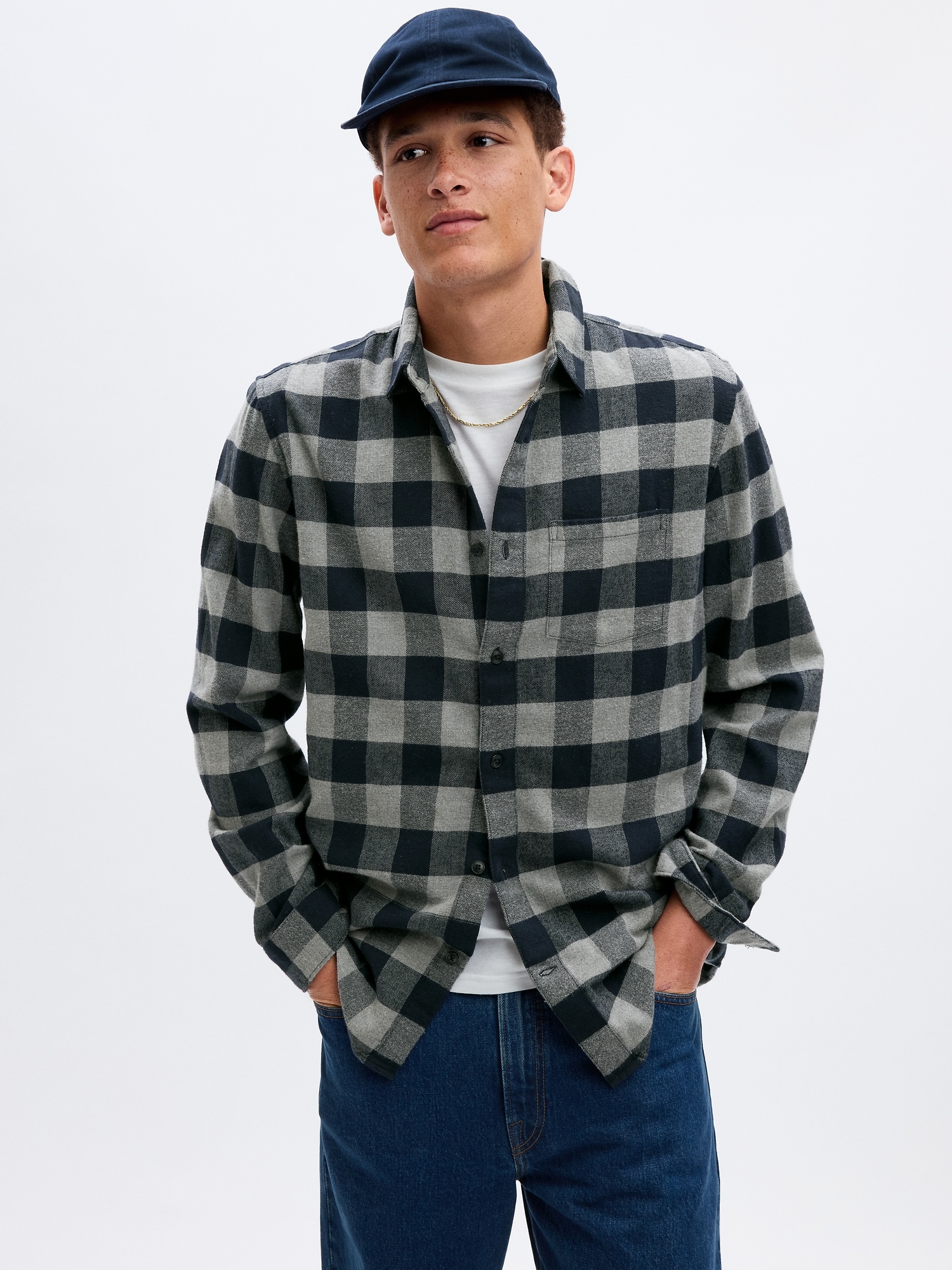 Gap Organic Cotton Midweight Flannel Shirt