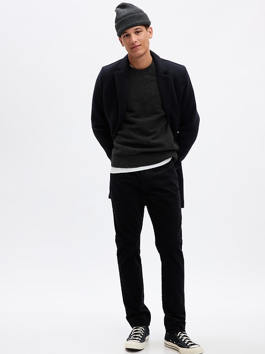 1 of 8 showing, with the color true black of product Corduroy Slim Pants in GapFlex