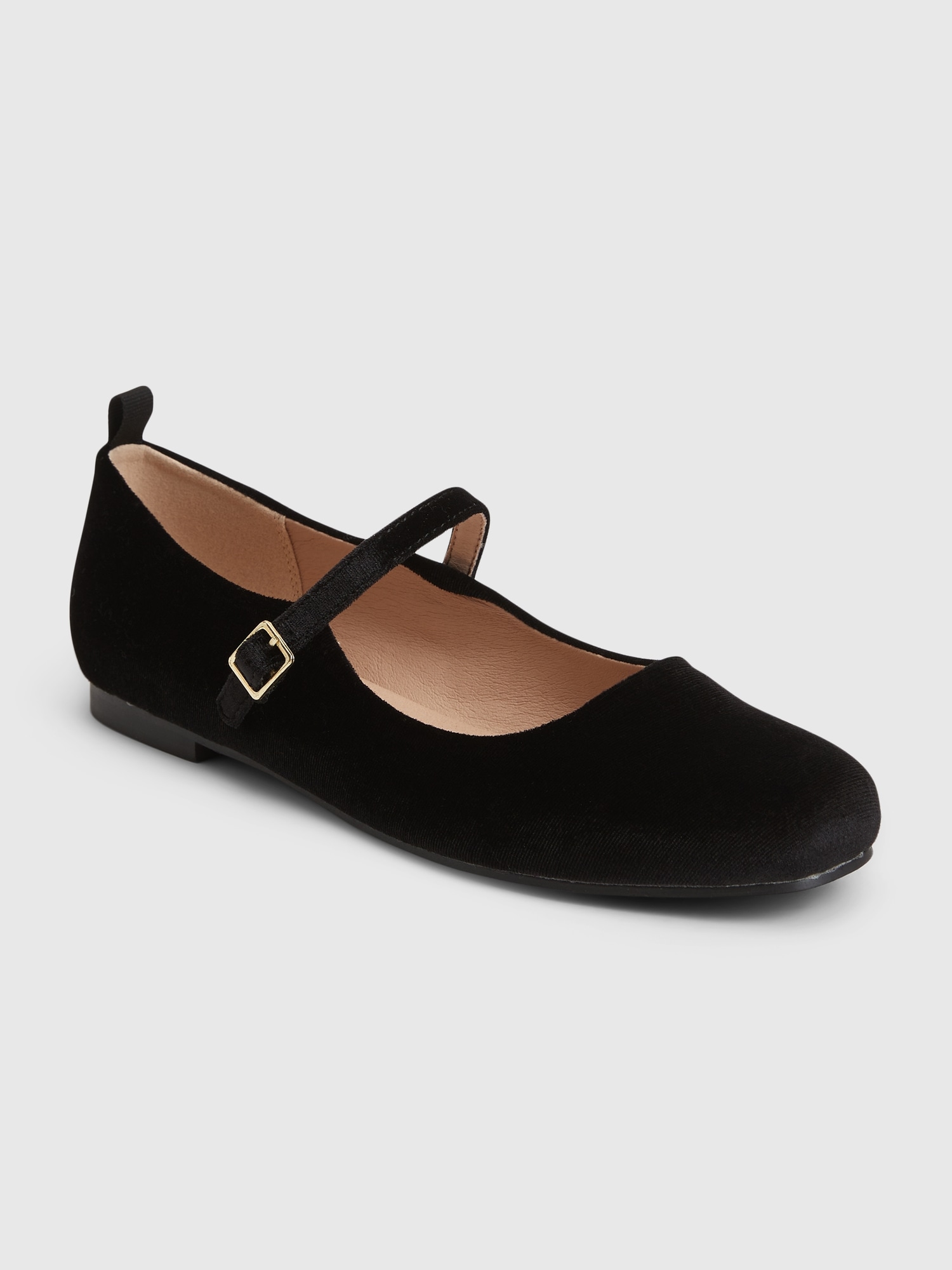 Velvet Mary Jane Flats