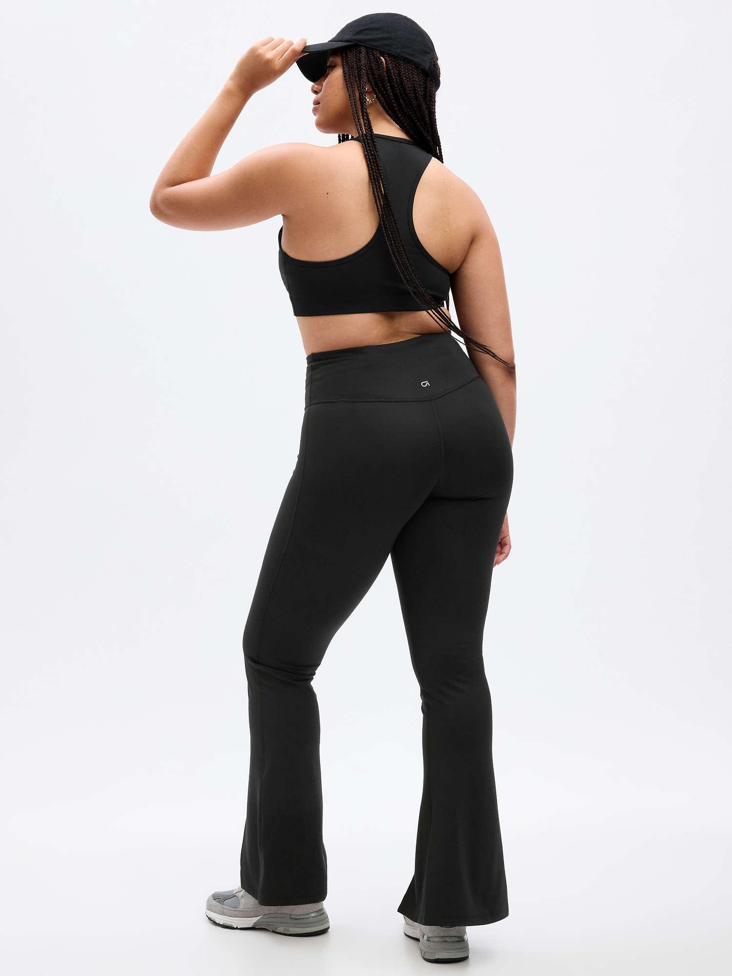 Nike Air High-waisted Full-length Split-hem Leggings in Black