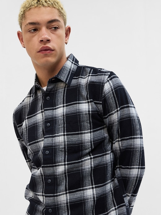 Image number 3 showing, Organic Cotton Midweight Flannel Shirt