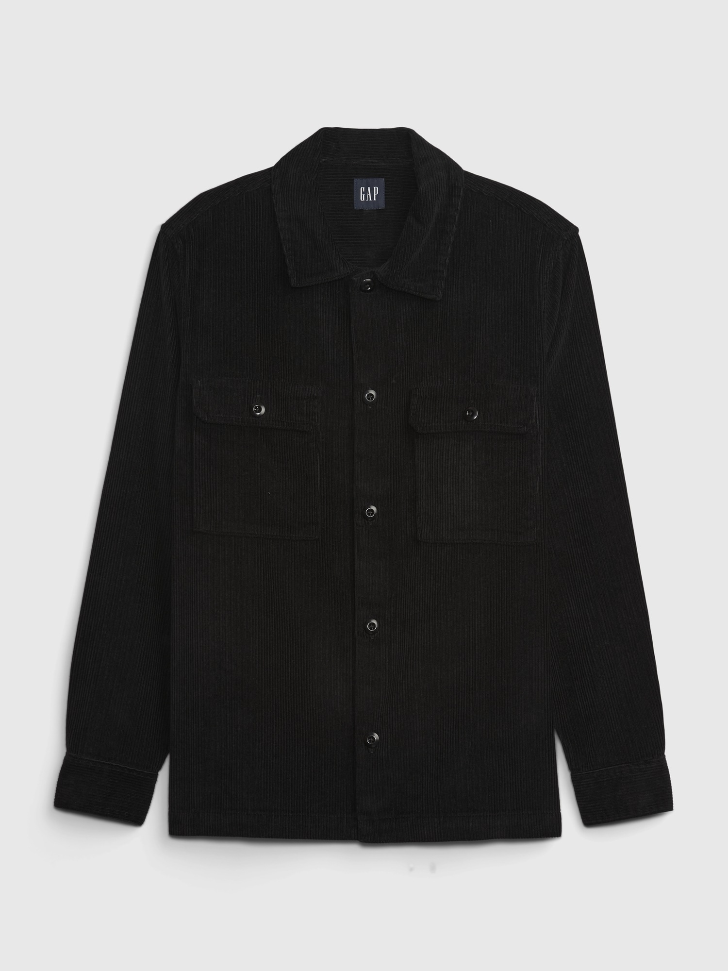 Gap Corduroy Shirt Jacket With Washwell In Black