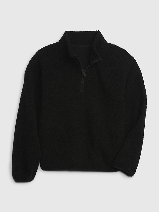 View large product image 1 of 1. Kids Half-Zip Sherpa Pullover