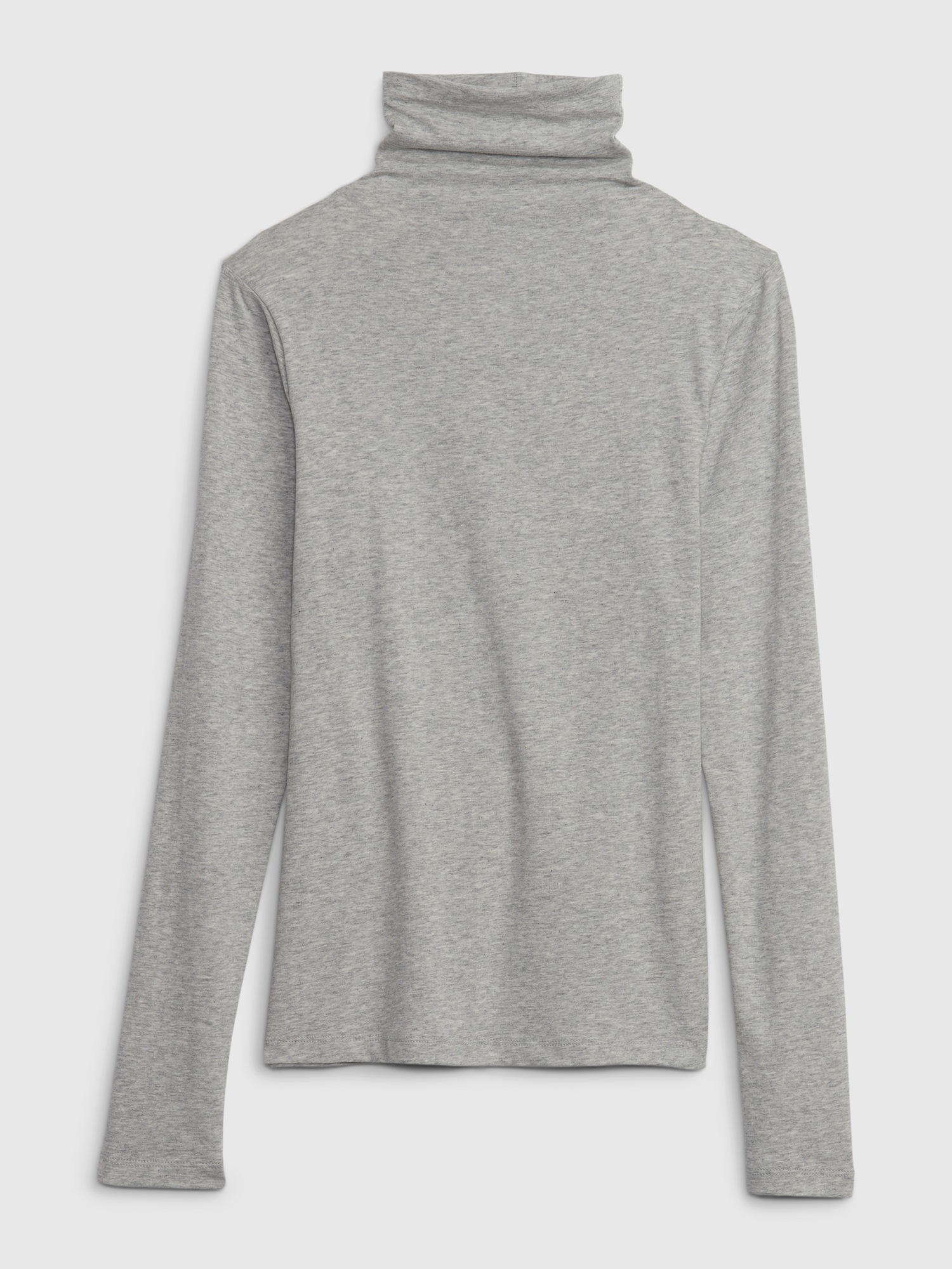 Gray Half-Turtleneck Short Sleeve T-shirt