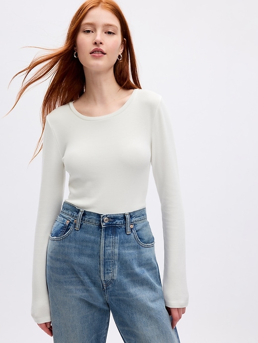 1 of 8 showing, with the color new off white of product Modern T-Shirt Bodysuit