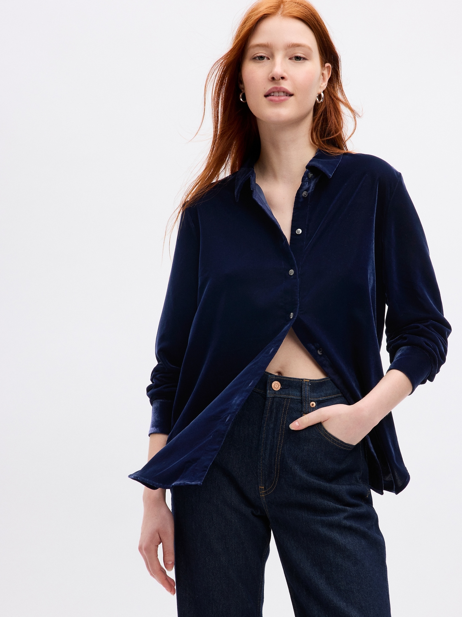 Velvet Boyfriend Shirt