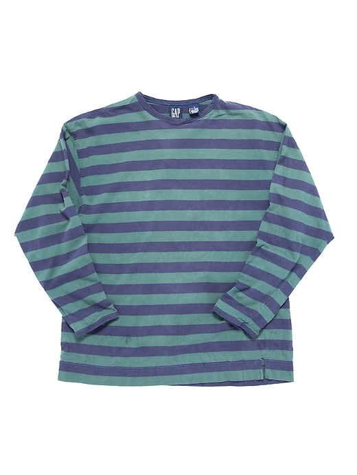 VINTAGE GAP Blue-Green Stripe T-Shirt | Gap VINTAGE GAP Blue-Green Stripe T-Shirt | Gap