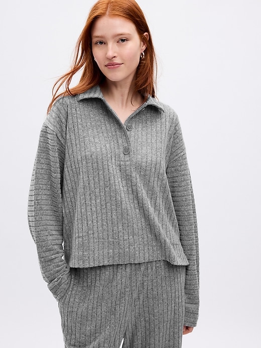 Image number 8 showing, Cozy Rib Henley PJ T-Shirt