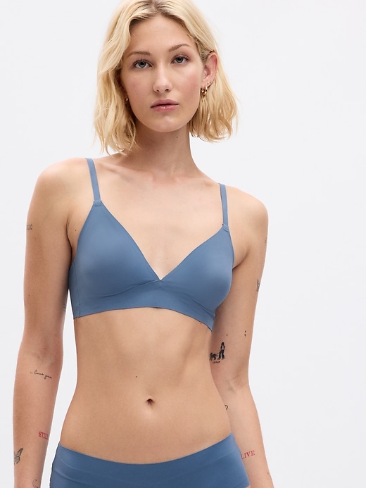 1 of 8 showing, with the color bainbridge blue of product No-Show Bralette