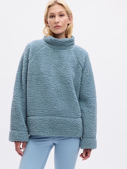 Image number 1 showing, Mockneck Pullover Sherpa Sweatshirt