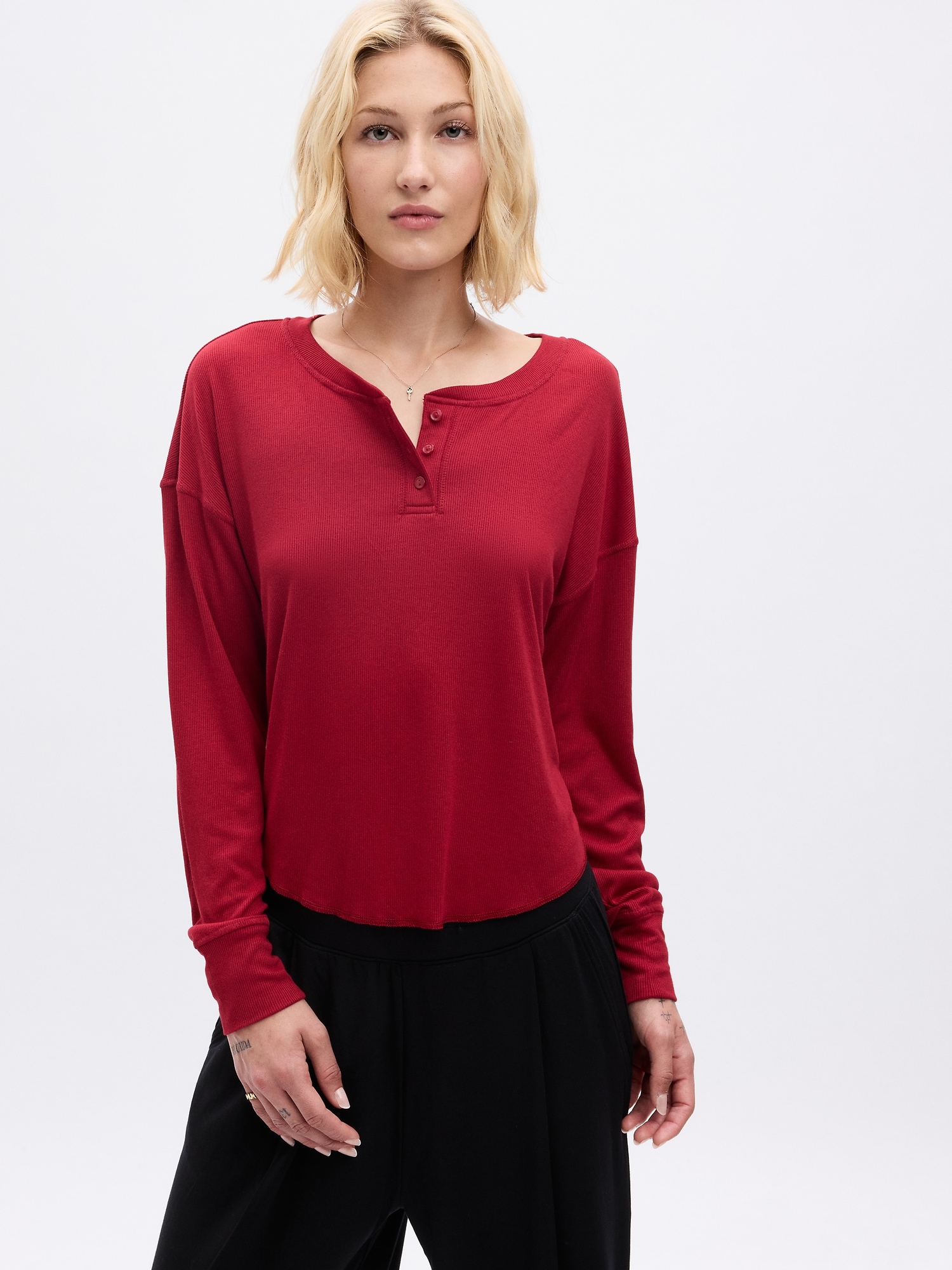 Gap Rib Henley T-Shirt