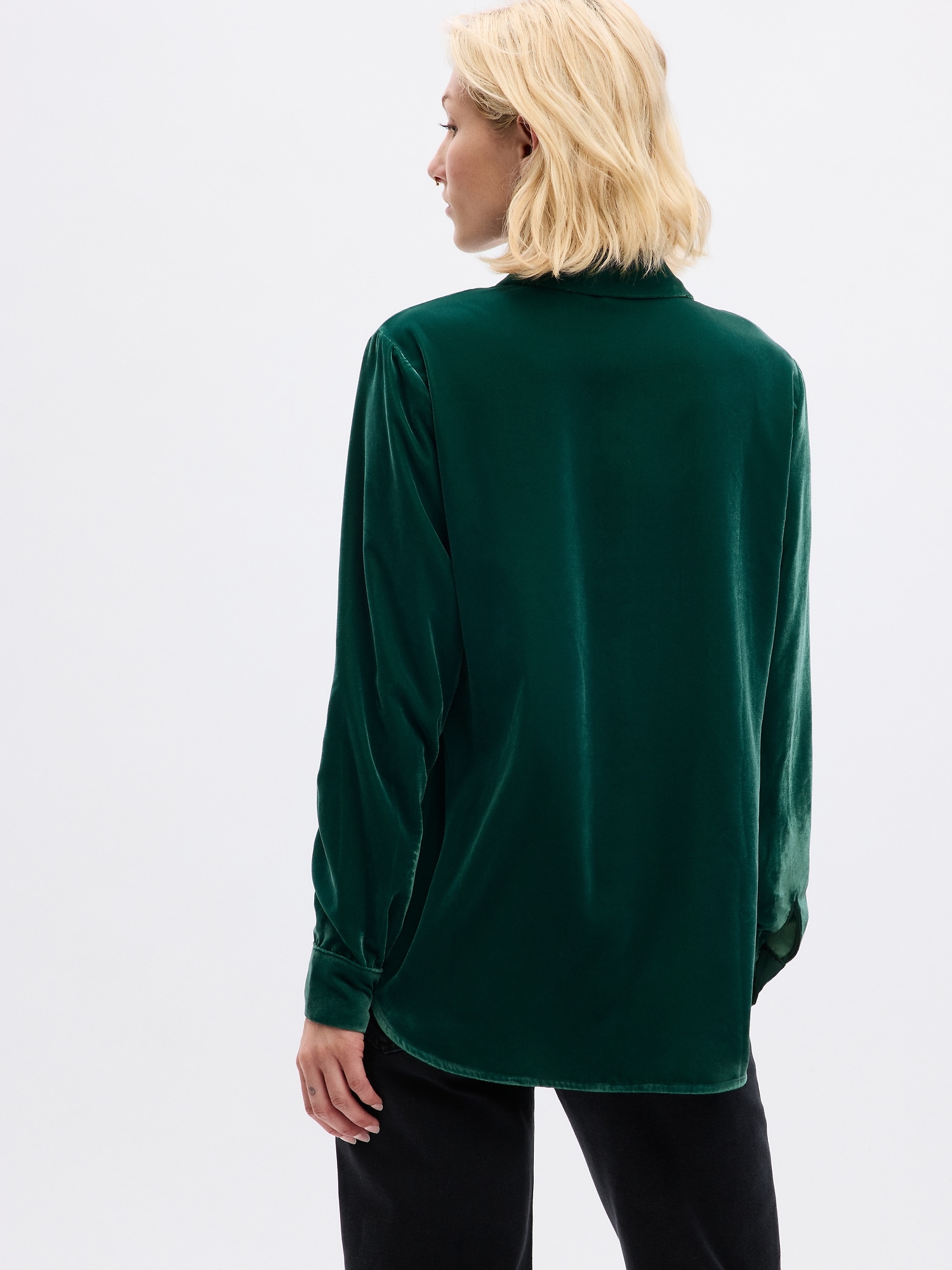 Velvet Boyfriend Shirt Gap