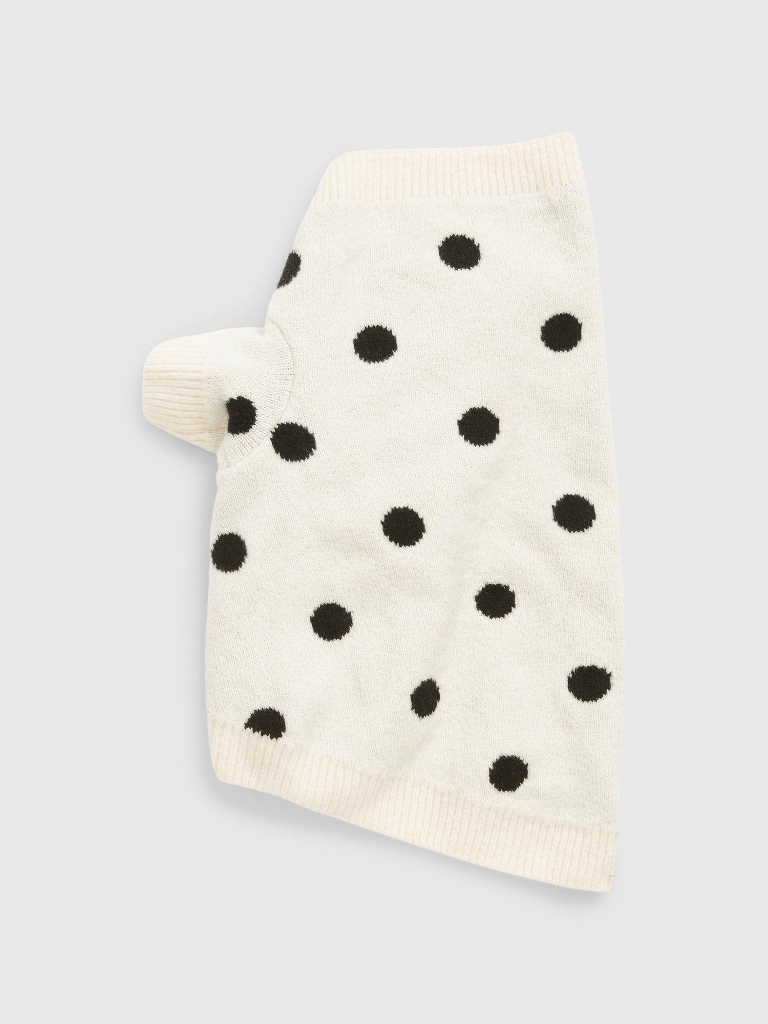 Gap Pet Cashsoft Sweater In Off White & Black Polka Dot
