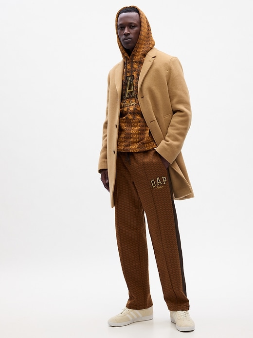 1 of 8 showing, with the color BROWN NOIR of product GAP × DAP Logo Track Pants