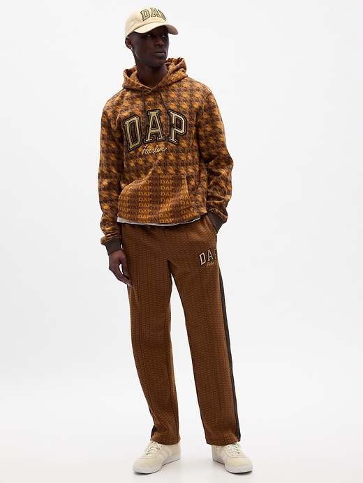 1 of 8 showing, with the color BROWN HOUNDSTOOTH of product GAP × DAP Logo Hoodie