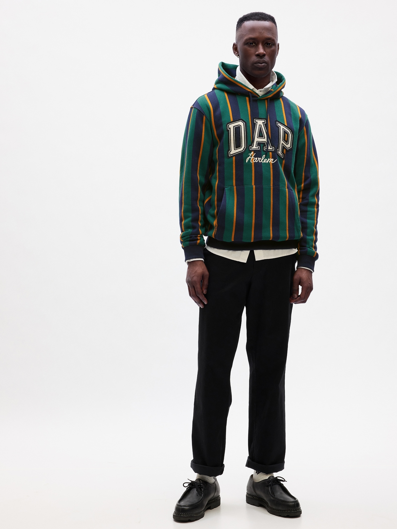 Gap Dap ×  Logo Hoodie In Green Stripe