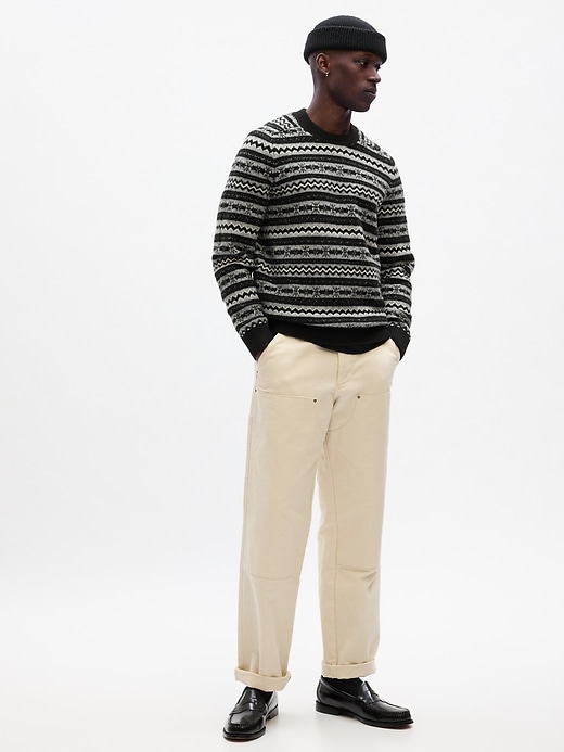 1 of 8 showing, with the color fair isle of product Crewneck Sweater