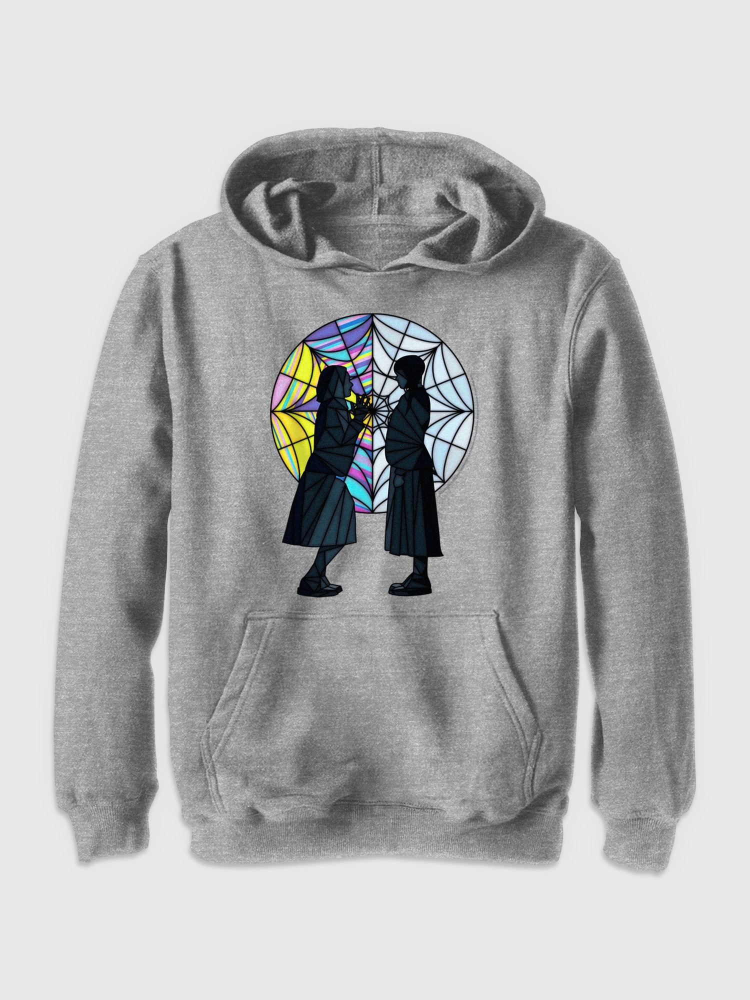 Kids Wednesday Stained Glass Graphic Hooded Sweatshirt