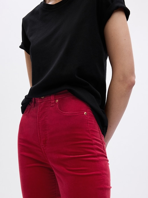 Image number 8 showing, High Rise Velvet Vintage Slim Pants