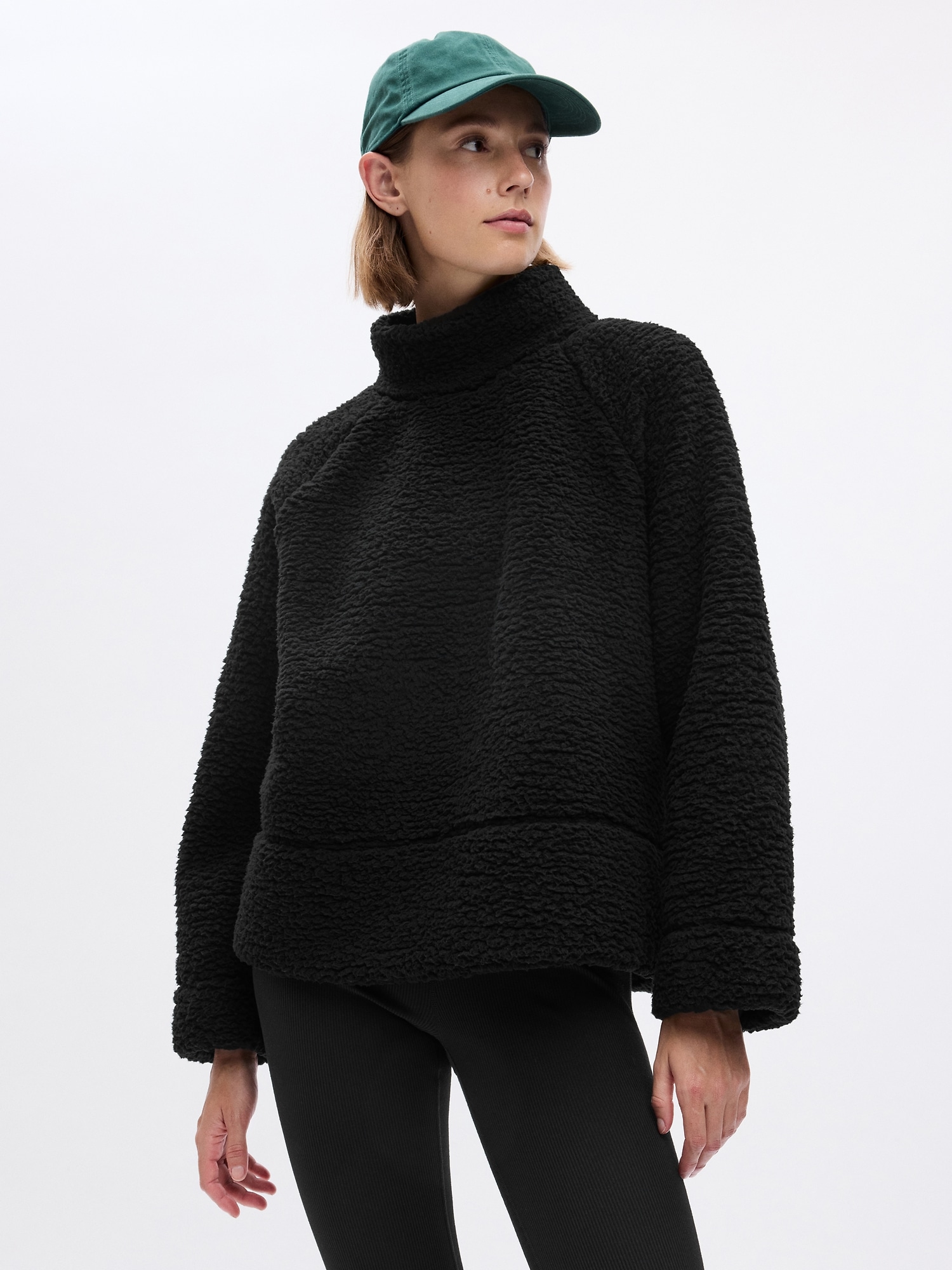 Gap Mockneck Pullover Sherpa Sweatshirt