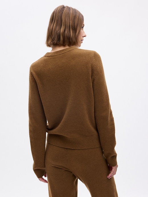 2 of 8 showing, with the color cocoa powder brown of product CashSoft Crewneck Sweater