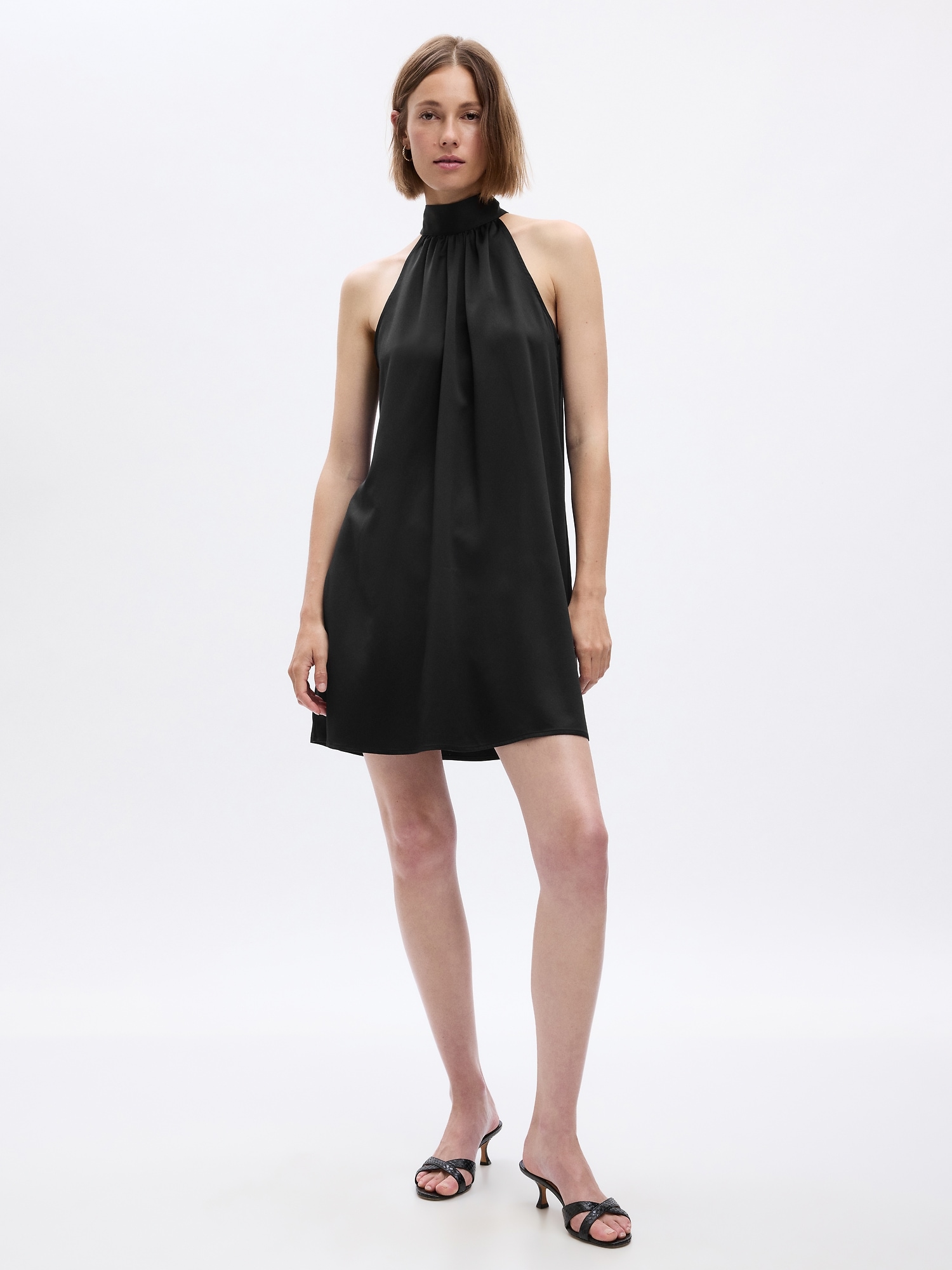 Satin Swing Mini Dress Gap