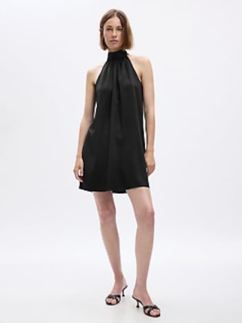 Satin Swing Mini Dress