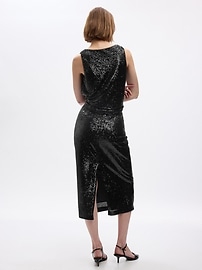 Sequin Midi Pencil Skirt Gap