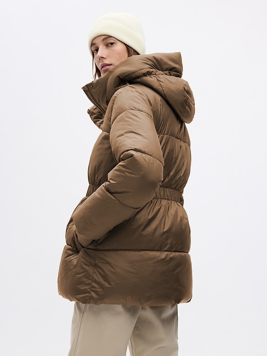 2 of 8 showing, with the color dried moss beige of product Big Puff Cinched Jacket