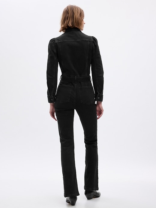 2 of 8 showing, with the color black wash of product Western Denim Jumpsuit