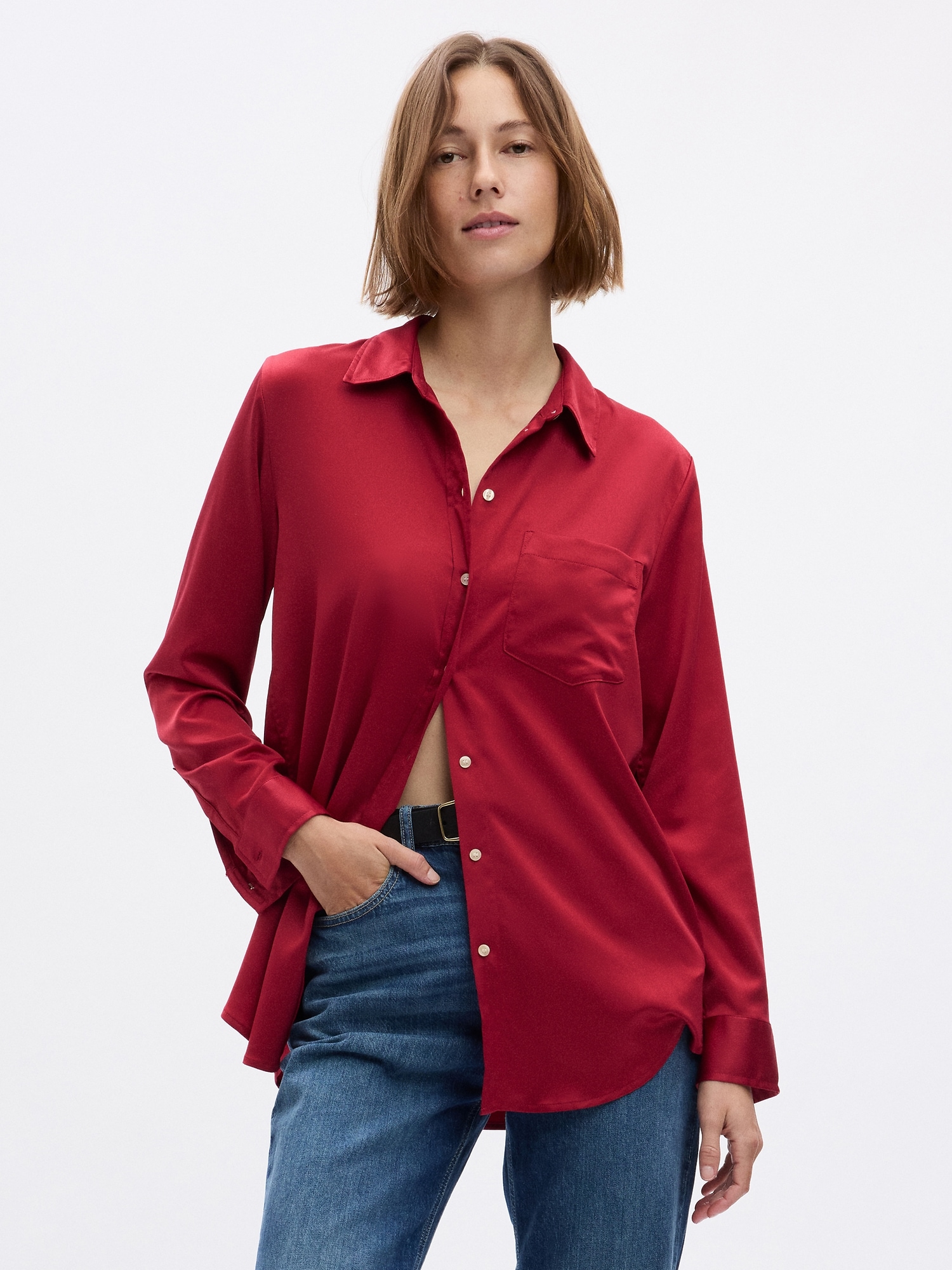 Gap Satin Shirt