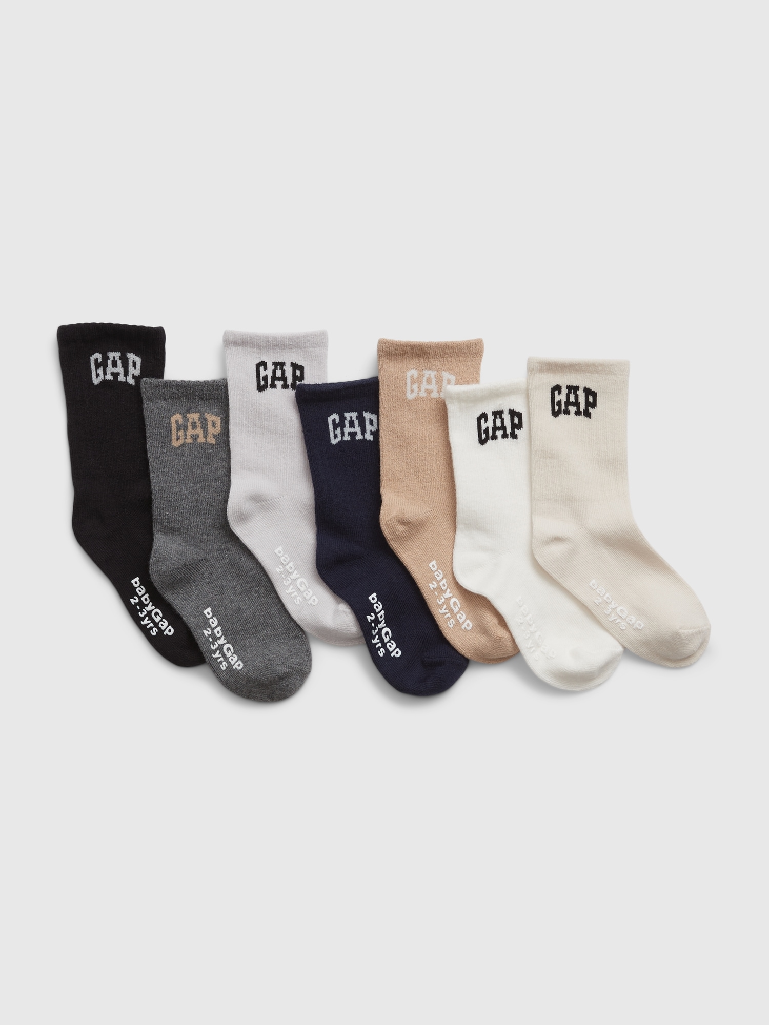 Toddler Print Crew Socks (7Pack) Gap