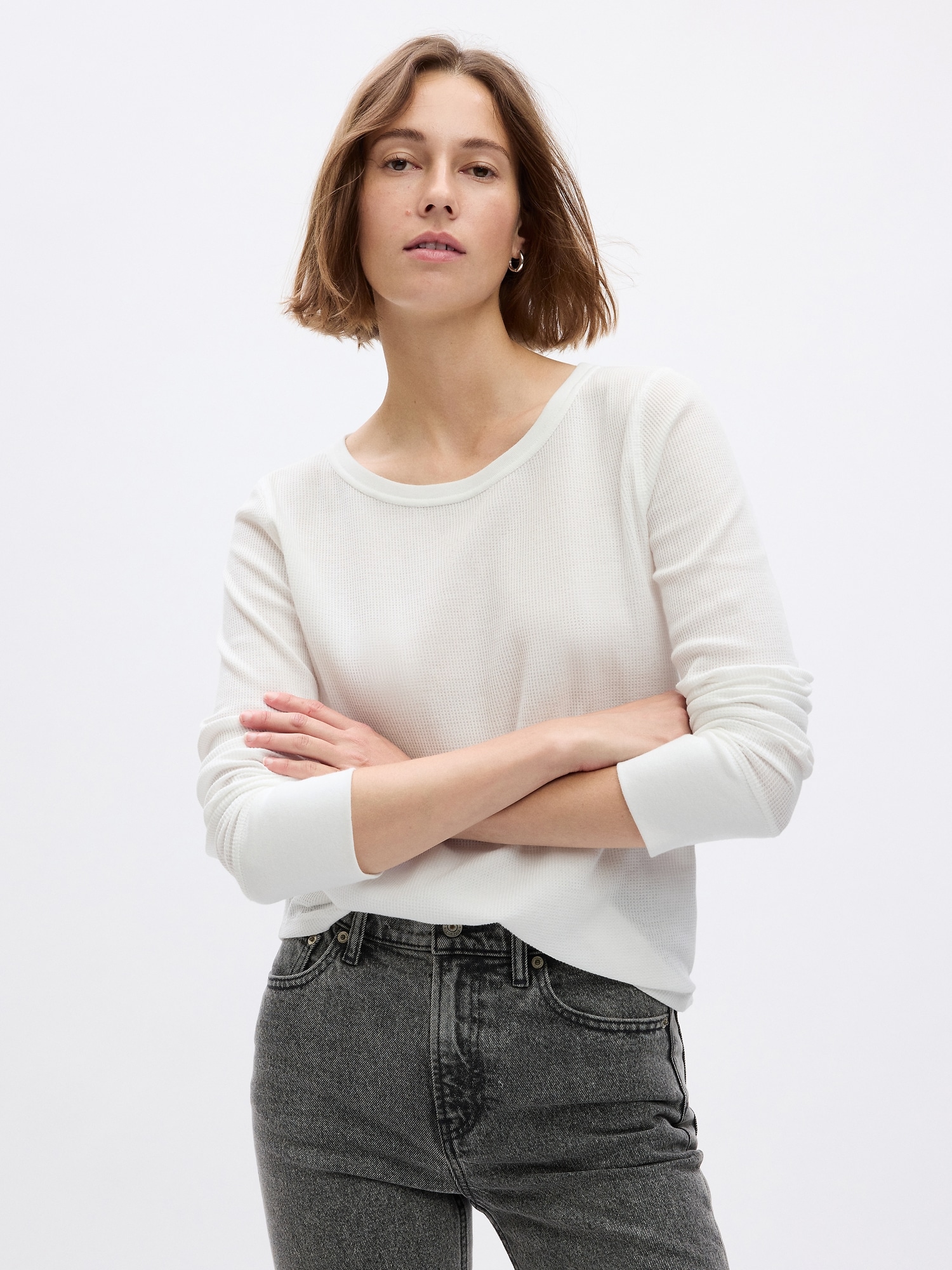 Gap Waffle Crewneck T-Shirt