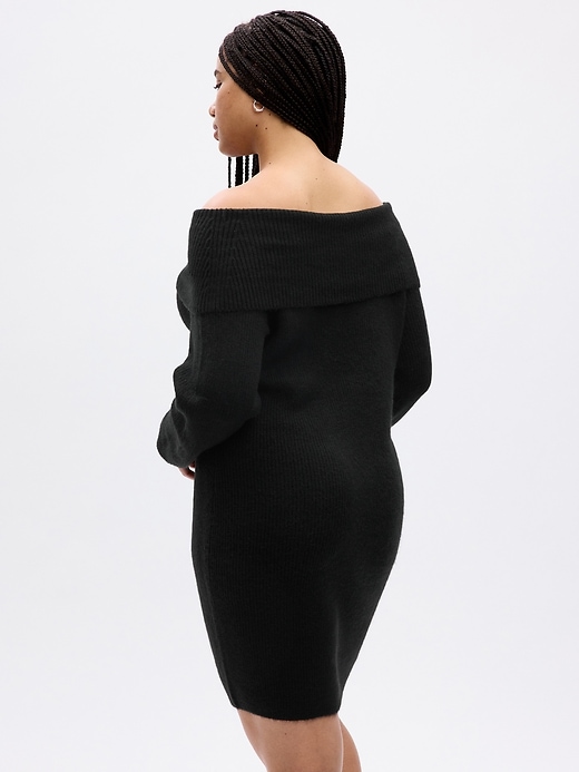 Image number 6 showing, Off-Shoulder Mini Sweater Dress