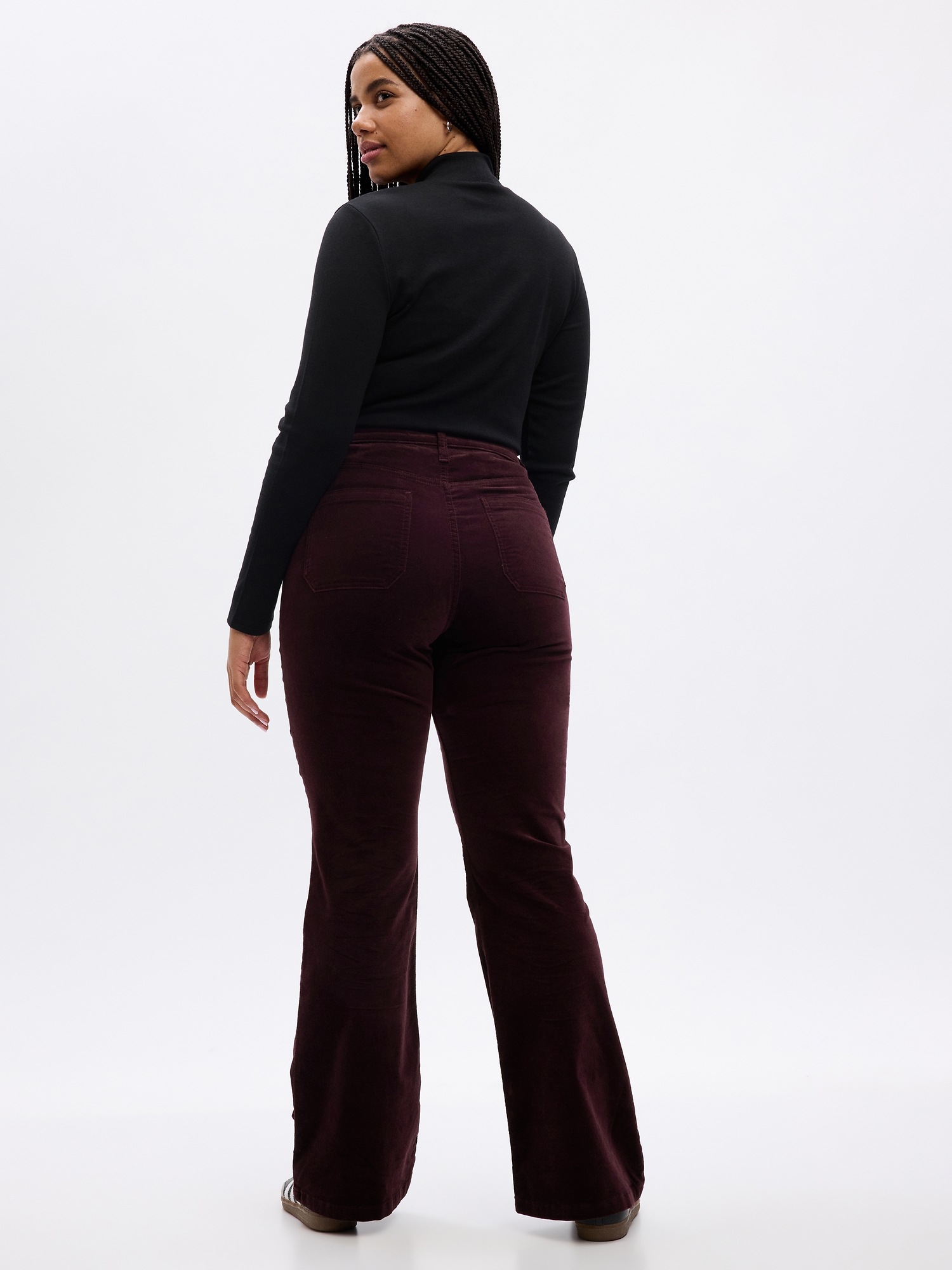 Slim Pull-On Velvet Flare Pants  Velvet flare pants, Velvet flares, Flare  pants