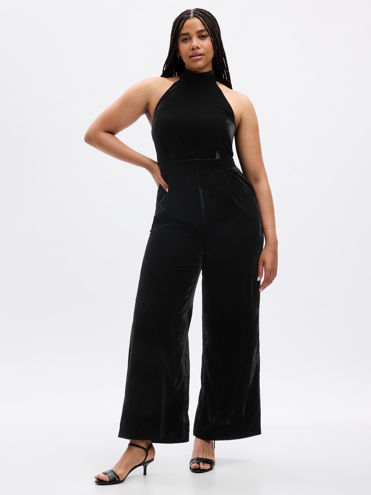 Женские комбинезоны Gap Velvet Halter Jumpsuit — фото 4