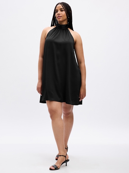 Image number 4 showing, Satin Swing Mini Dress