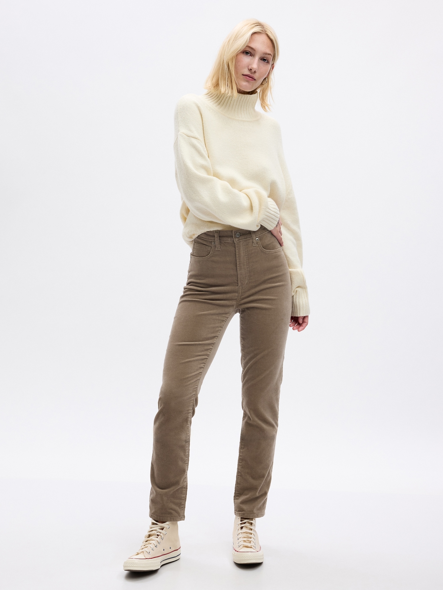 Gap High Rise Velvet Vintage Slim Pants