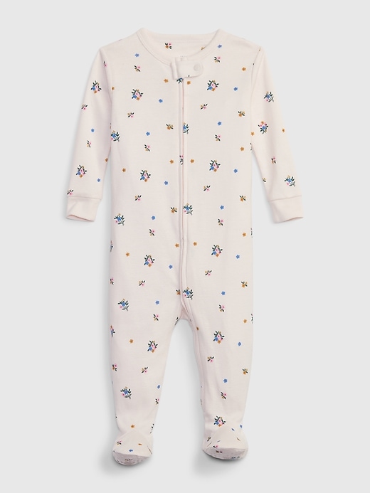 1 of 8 showing, with the color barely pink of product Baby & Toddler Organic Cotton One-Piece