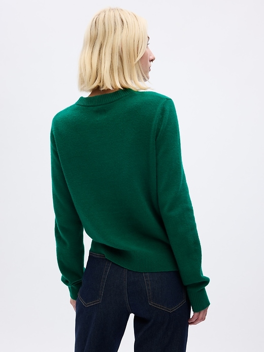 2 of 8 showing, with the color going green of product CashSoft Crewneck Sweater